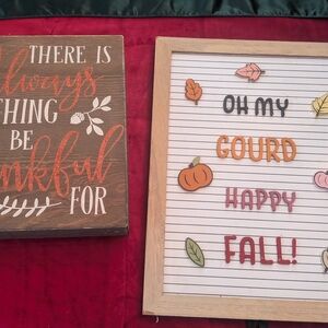 Autumn Wall Decor Set - Brown and Orange